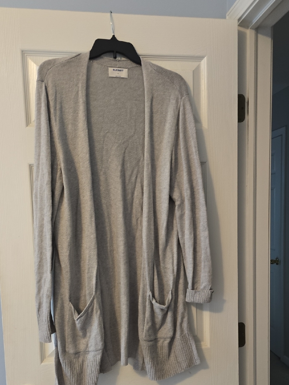 Old Navy Light Gray Open Cardigan with Pockets Size XL